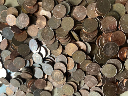 600 euro cent coin - x,