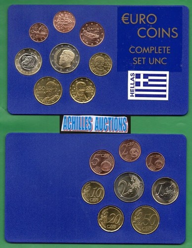 Greece greek euro coins - greece., unc