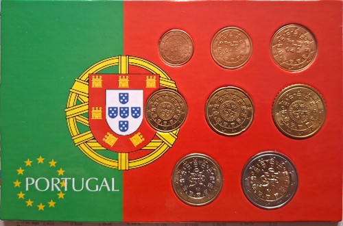 Euro coins portugal - euro, 2004