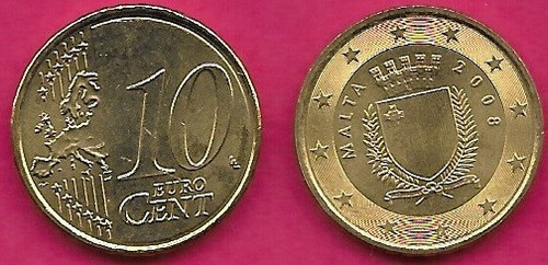 Malta euro cent - 10, unc