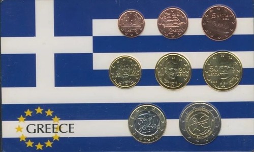 Greece euro coins emu - greece., of